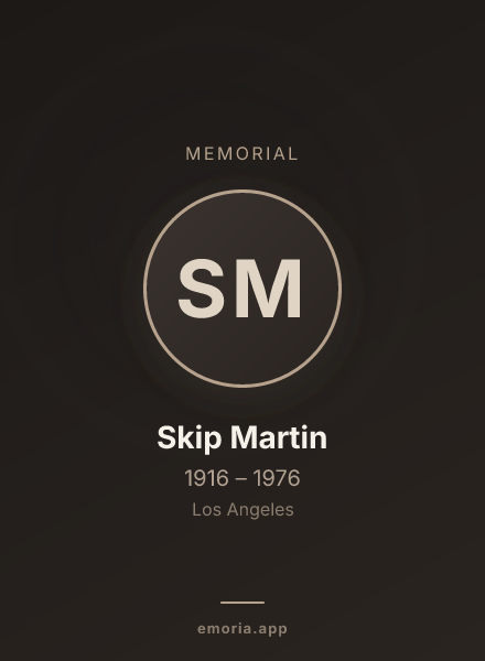 Memorial portrait of Skip Martin