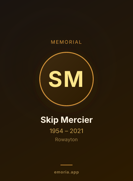 Memorial portrait of Skip Mercier