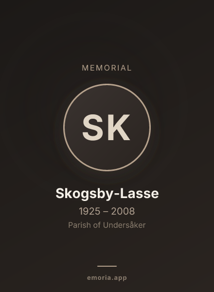 Memorial portrait of Skogsby-Lasse