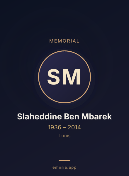 Memorial portrait of Slaheddine Ben Mbarek