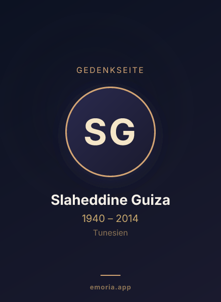 Gedenkportrait von Slaheddine Guiza