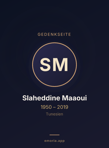 Gedenkportrait von Slaheddine Maaoui