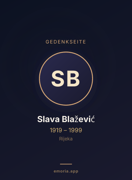 Gedenkportrait von Slava Blažević