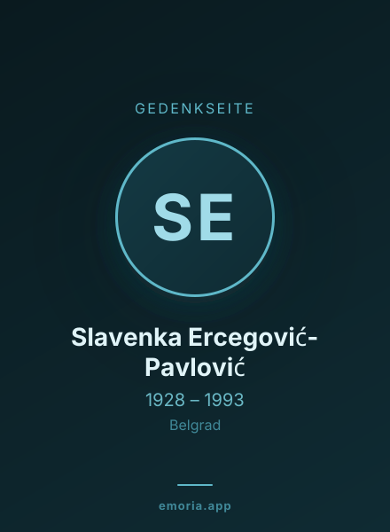Gedenkportrait von Slavenka Ercegović-Pavlović