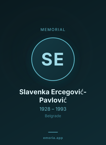 Memorial portrait of Slavenka Ercegović-Pavlović