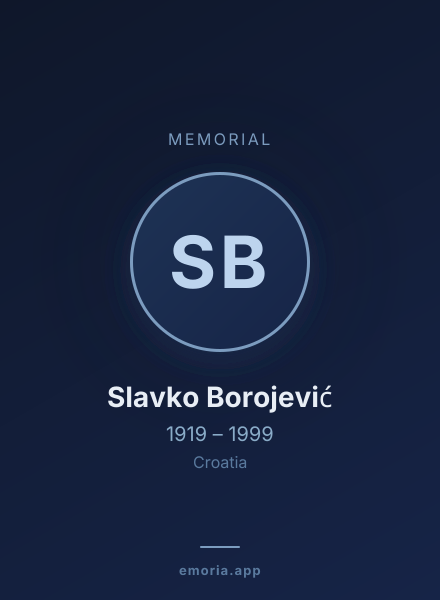 Memorial portrait of Slavko Borojević