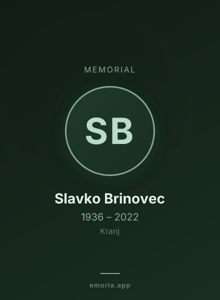 Memorial portrait of Slavko Brinovec