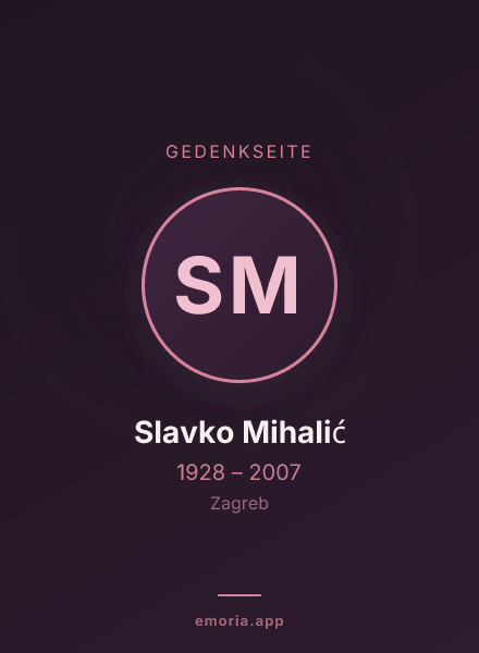 Gedenkportrait von Slavko Mihalić