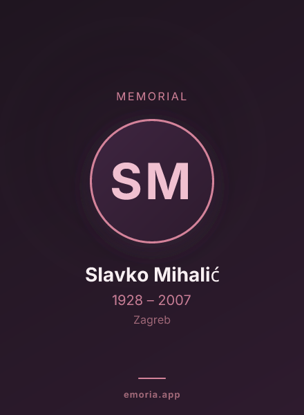 Memorial portrait of Slavko Mihalić