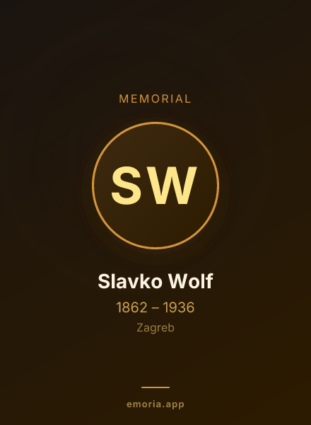 Memorial portrait of Slavko Wolf