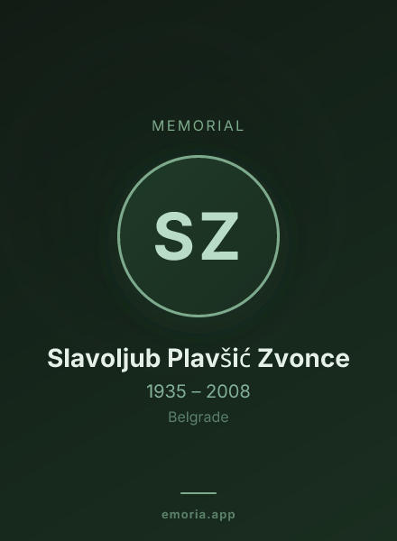 Memorial portrait of Slavoljub Plavšić Zvonce