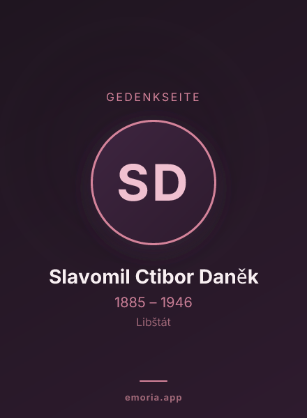 Gedenkportrait von Slavomil Ctibor Daněk