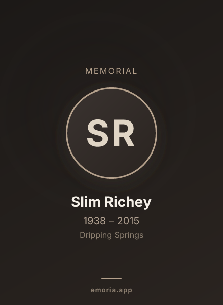 Memorial portrait of Slim Richey