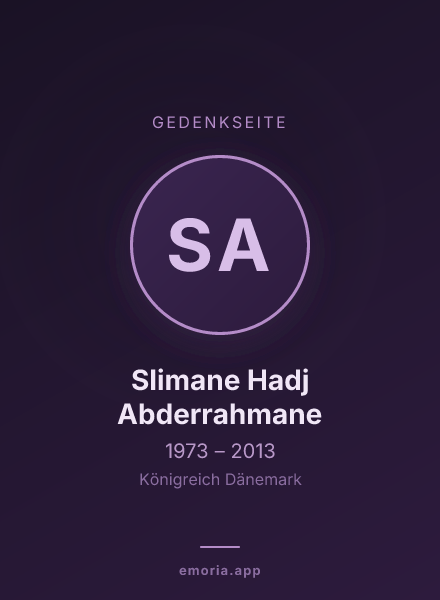 Gedenkportrait von Slimane Hadj Abderrahmane
