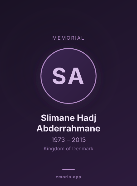 Memorial portrait of Slimane Hadj Abderrahmane