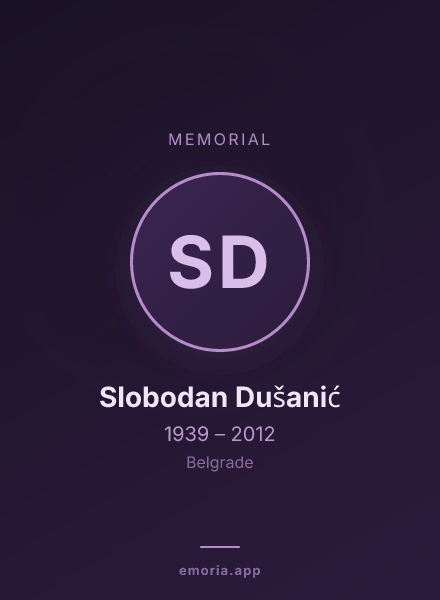 Memorial portrait of Slobodan Dušanić