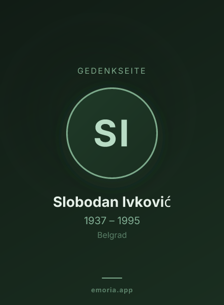 Gedenkportrait von Slobodan Ivković