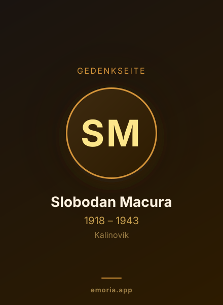 Gedenkportrait von Slobodan Macura