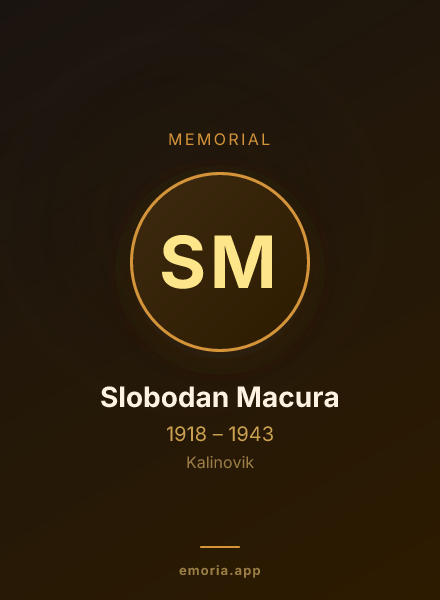 Memorial portrait of Slobodan Macura