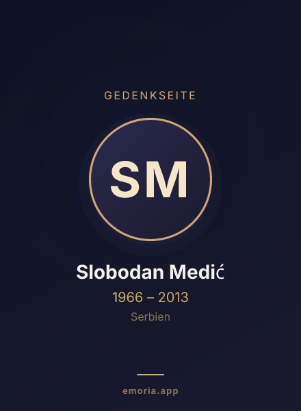 Gedenkportrait von Slobodan Medić