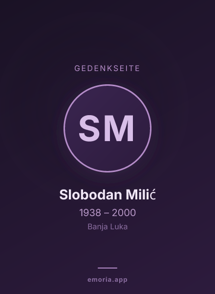 Gedenkportrait von Slobodan Milić