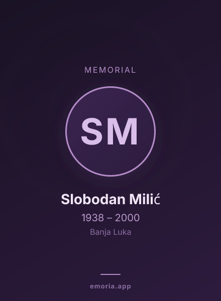 Memorial portrait of Slobodan Milić