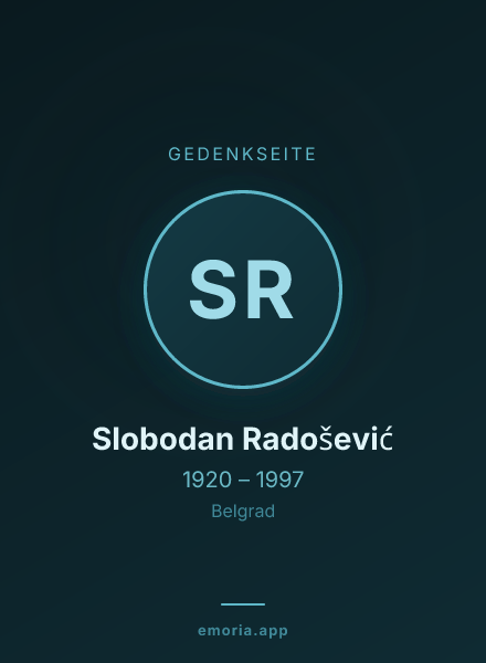 Gedenkportrait von Slobodan Radošević