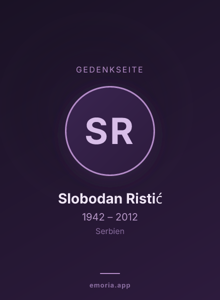 Gedenkportrait von Slobodan Ristić