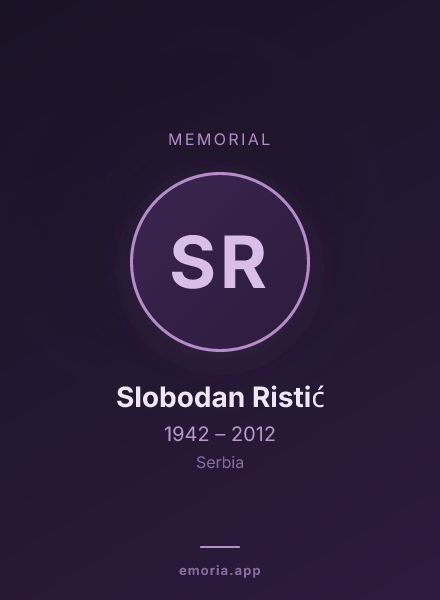 Memorial portrait of Slobodan Ristić