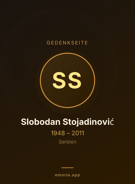 Gedenkportrait von Slobodan Stojadinović