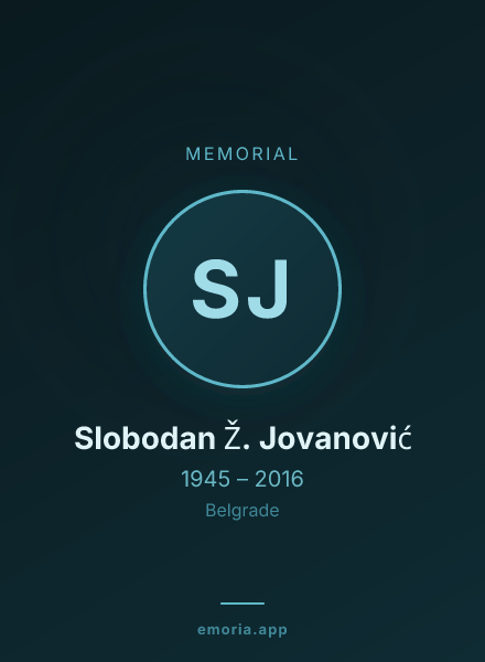Memorial portrait of Slobodan Ž. Jovanović