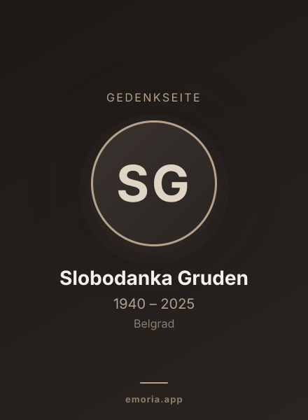 Gedenkportrait von Slobodanka Gruden