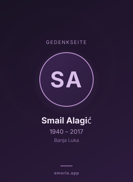 Gedenkportrait von Smail Alagić