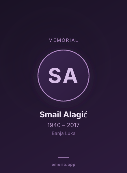 Memorial portrait of Smail Alagić
