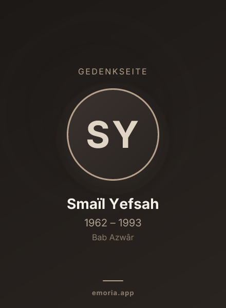 Gedenkportrait von Smaïl Yefsah