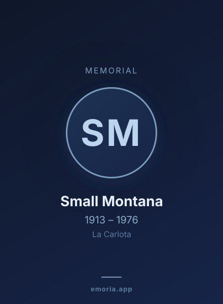Memorial portrait of Small Montana