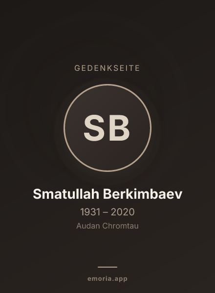 Gedenkportrait von Smatullah Berkimbaev
