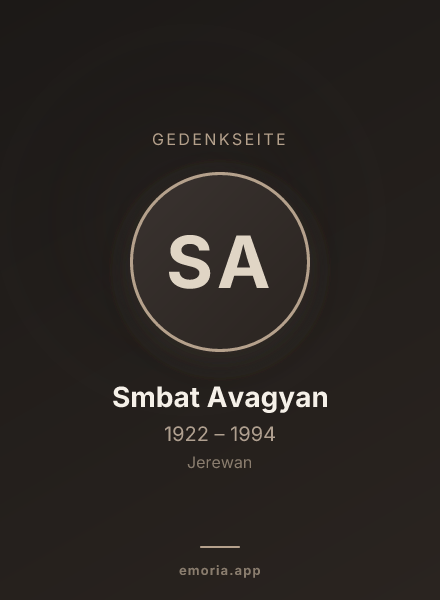 Gedenkportrait von Smbat Avagyan