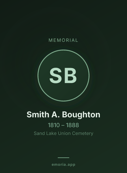 Memorial portrait of Smith A. Boughton