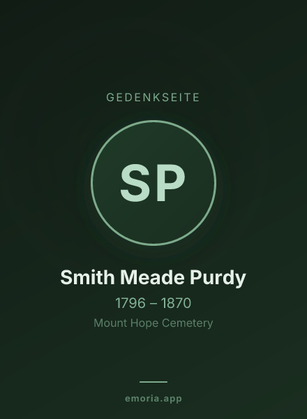 Gedenkportrait von Smith Meade Purdy