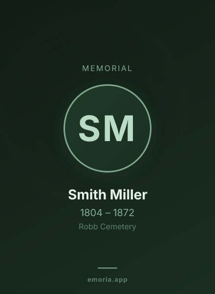 Memorial portrait of Smith Miller