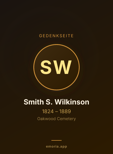 Gedenkportrait von Smith S. Wilkinson