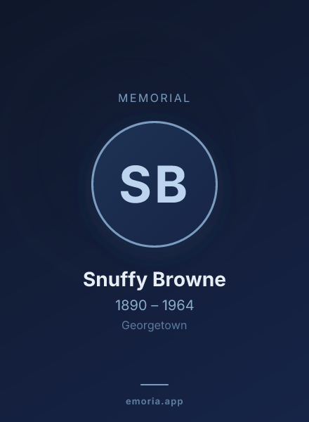 Memorial portrait of Snuffy Browne