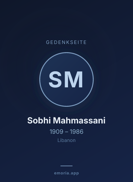 Gedenkportrait von Sobhi Mahmassani