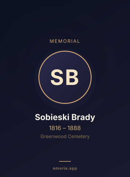 Memorial portrait of Sobieski Brady