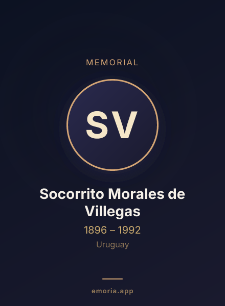 Memorial portrait of Socorrito Morales de Villegas