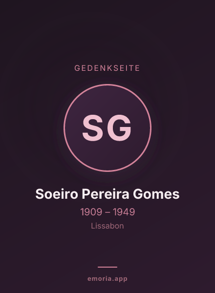 Gedenkportrait von Soeiro Pereira Gomes