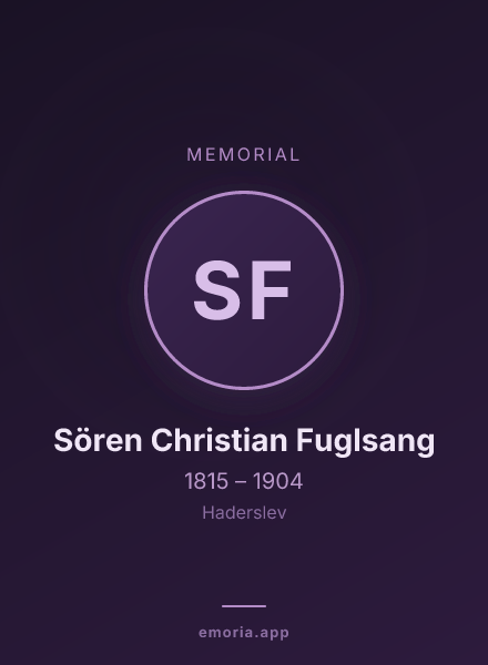 Memorial portrait of Sören Christian Fuglsang