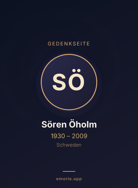 Gedenkportrait von Sören Öholm