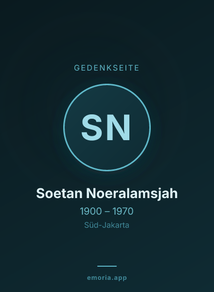 Gedenkportrait von Soetan Noeralamsjah